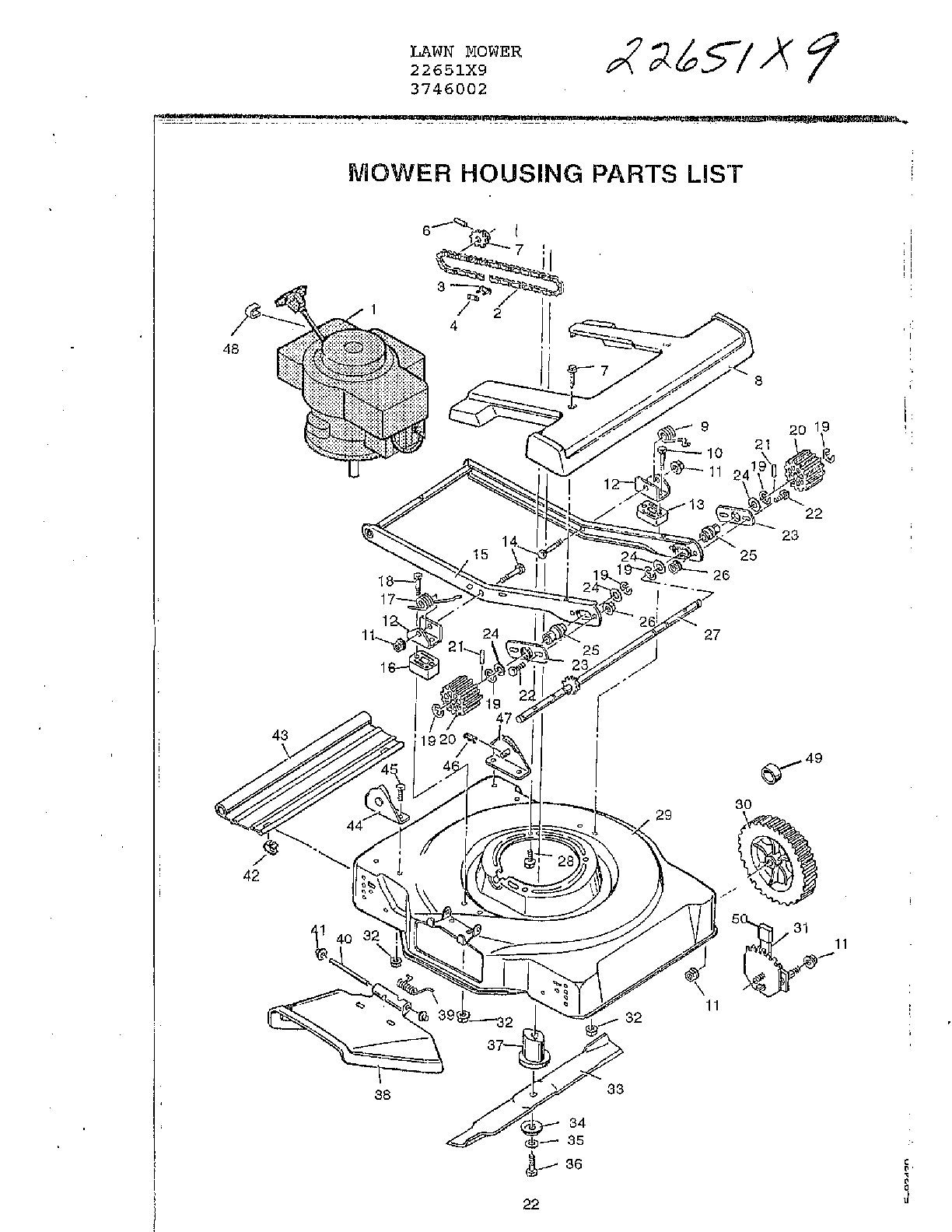 MOWER HOUSING