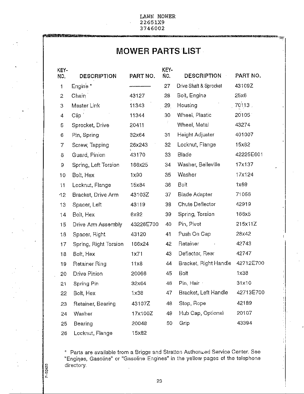 Mower housing page 2