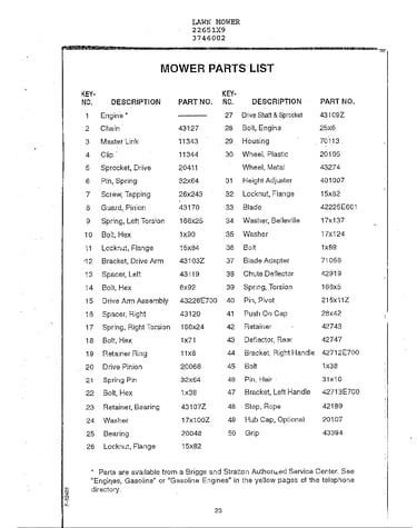 Mower housing page 2