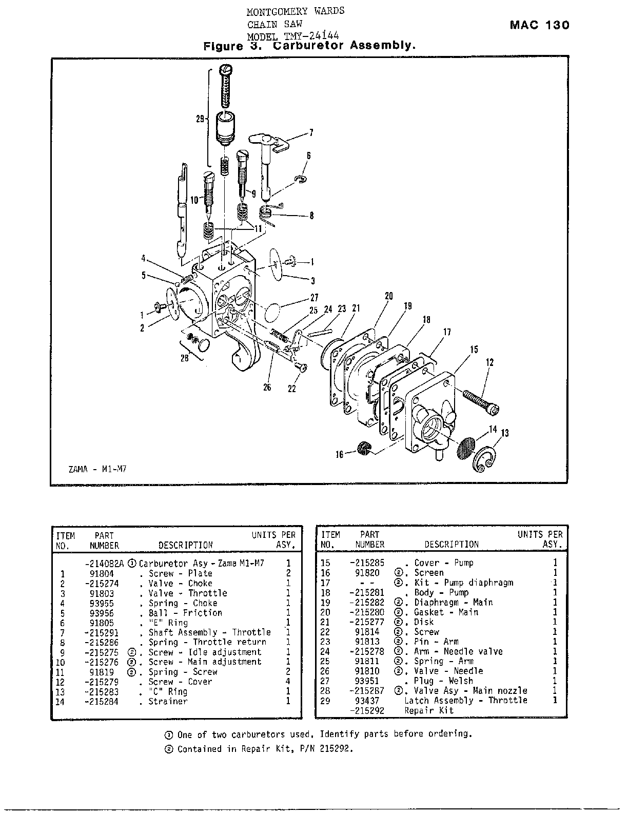 Carburetor assy-zama