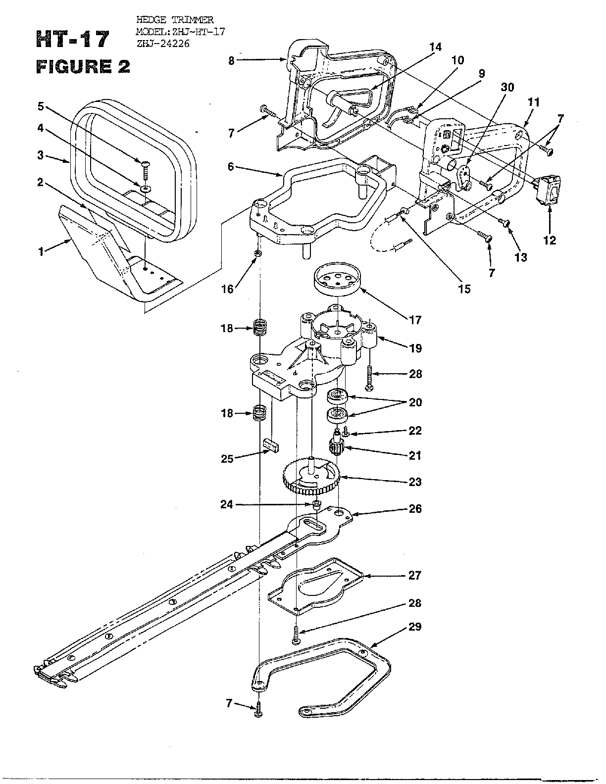 HANDLE, CASE AND BLADE ASSY.