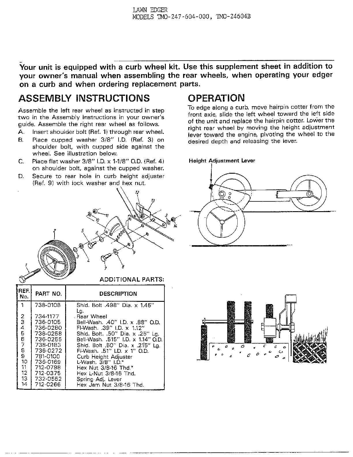 CURB WHEEL KIT