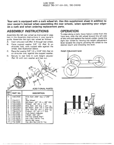 Curb wheel kit