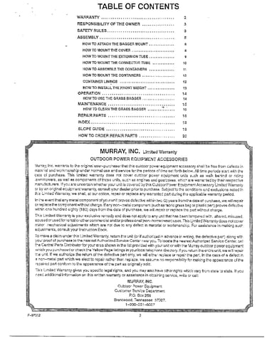 Table of contents