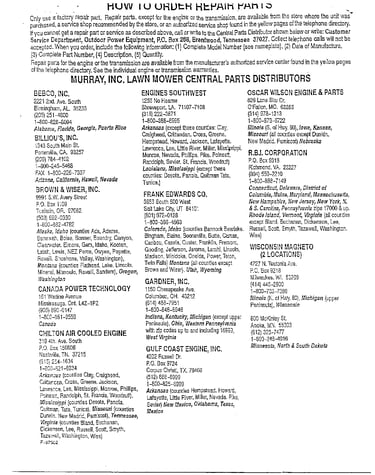 How to order parts info