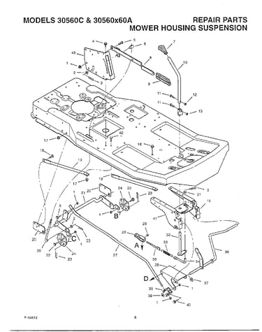 Mower housing suspension