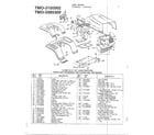 MTD 3395309 16hp/18hp 42" lawn tractors diagram
