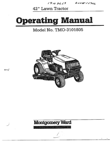 42" lawn tractor