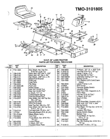 18hp 42" lawn tractor page 2