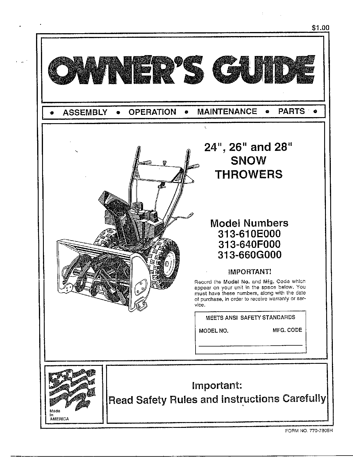 Snow throwers