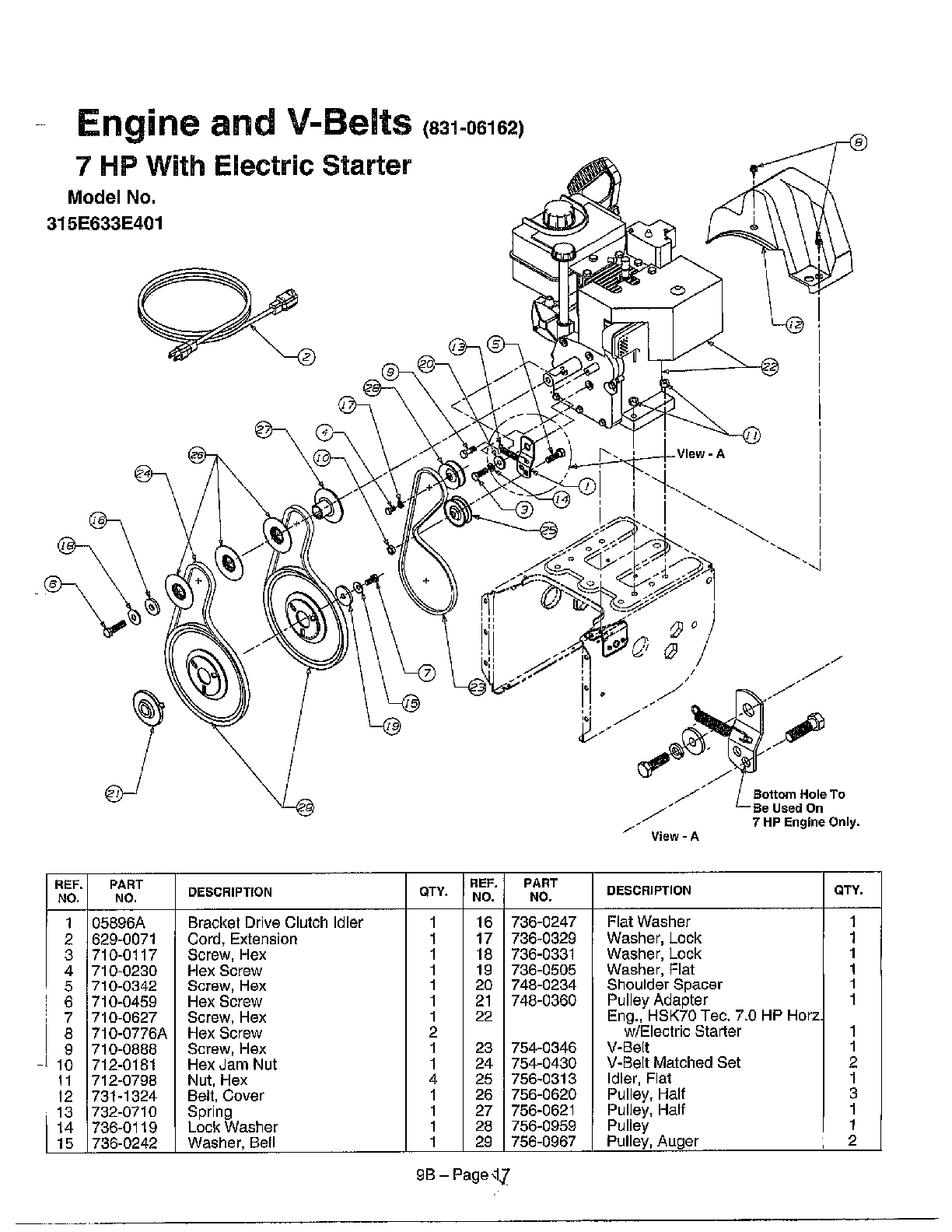 ENGINE AND V-BELTS Page 2