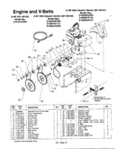 Engine and v-belts