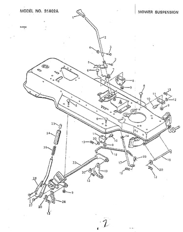 Mower suspension