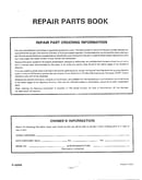 Repair parts book