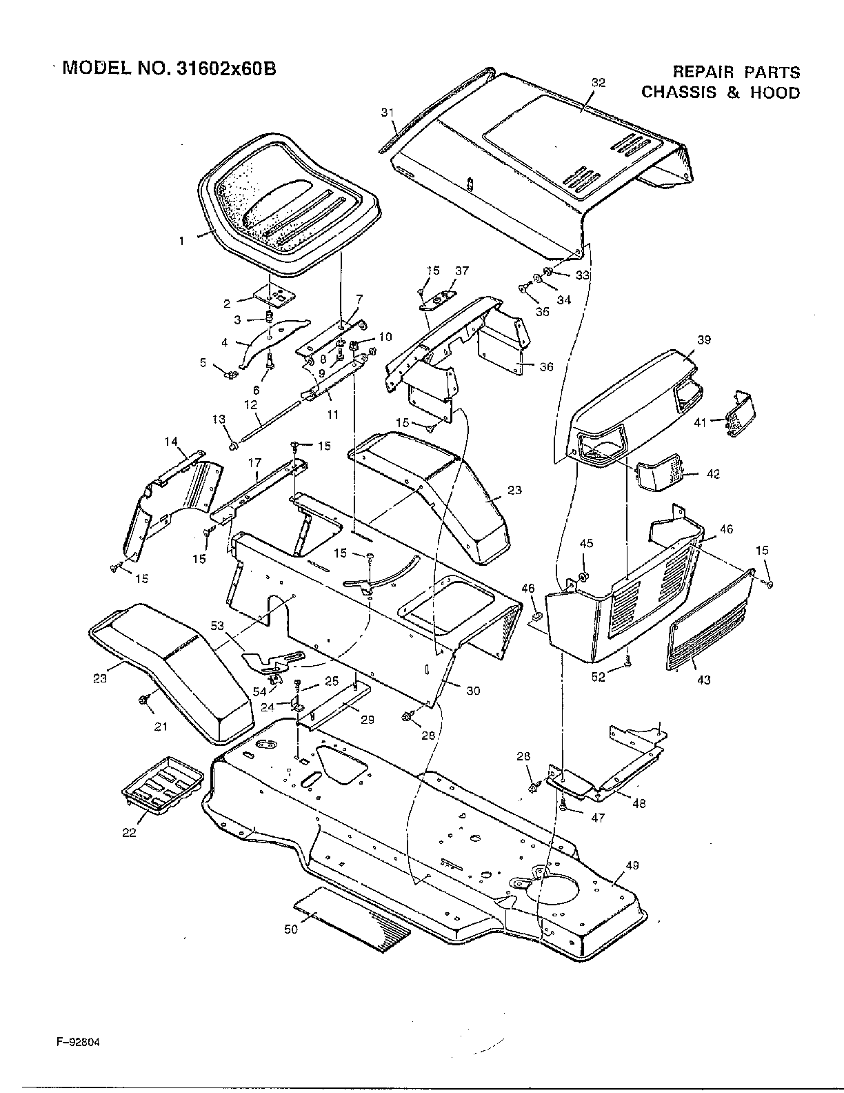 Chassis and hood