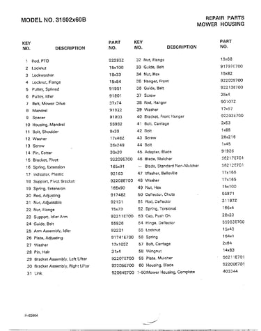 Mower housing page 2