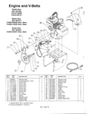 Engine and v-belts
