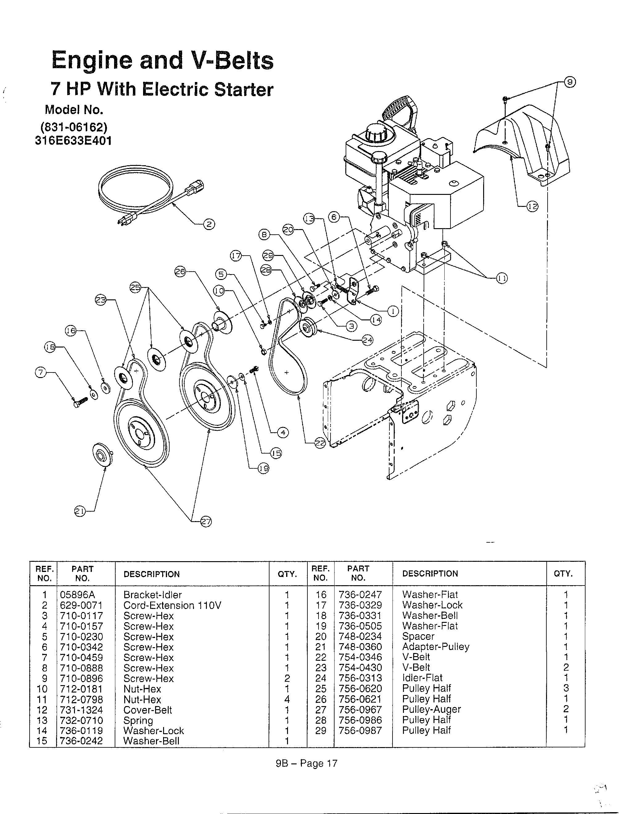 Engine and v-belts page 2
