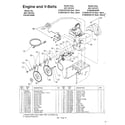 MTD 316E640F088 engine and v-belts page 3 diagram