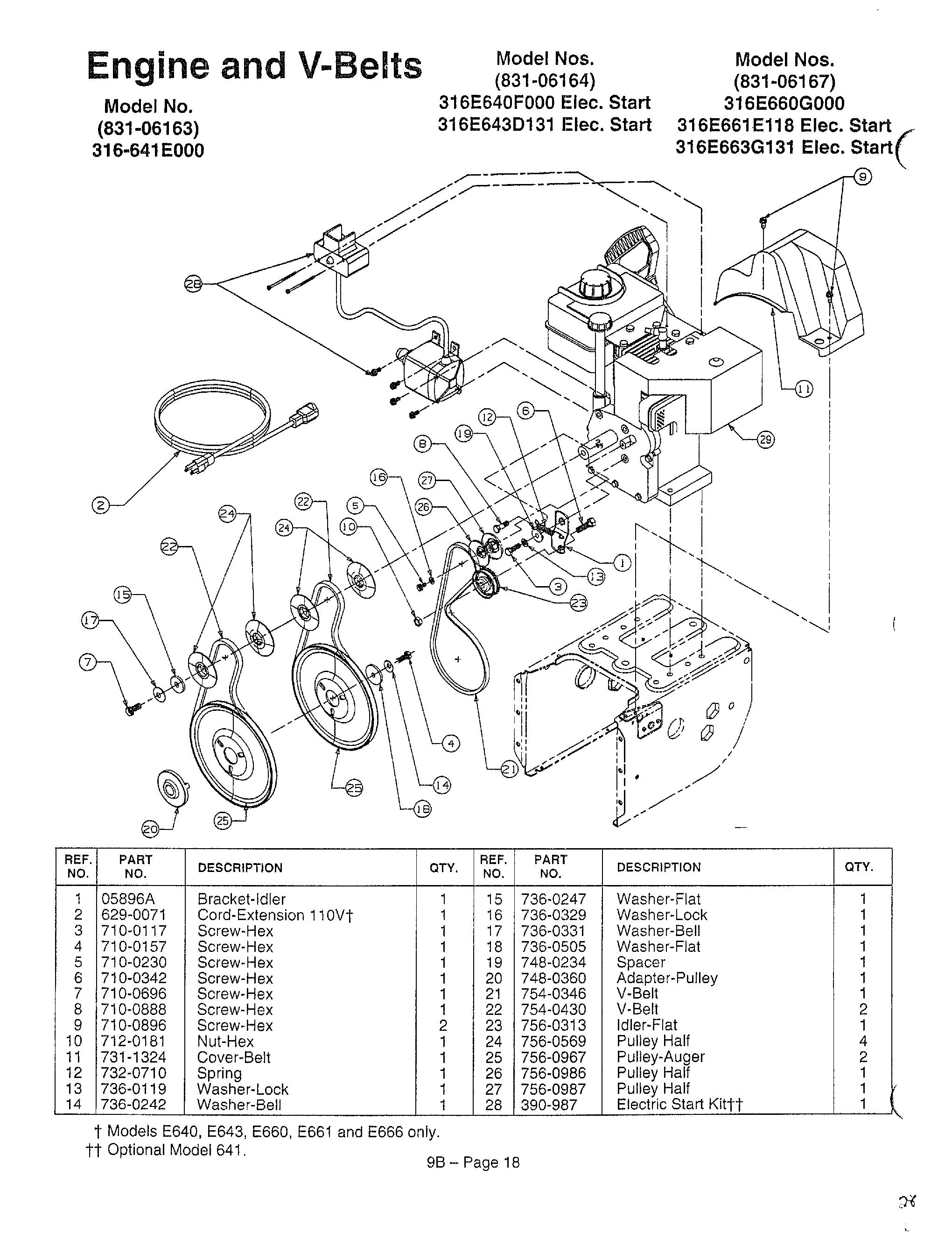 Engine and v-belts page 3