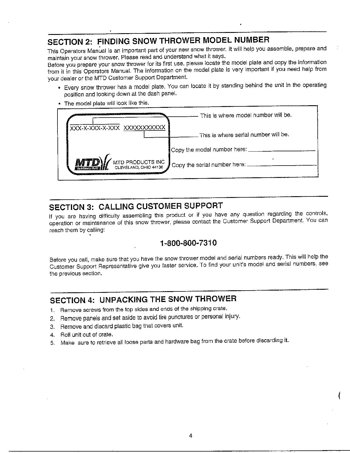 Finding model number-info