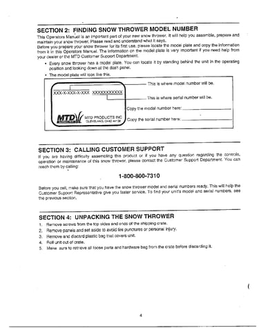 Finding model number-info
