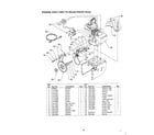 MTD 31E653F401 engine and v-belts diagram