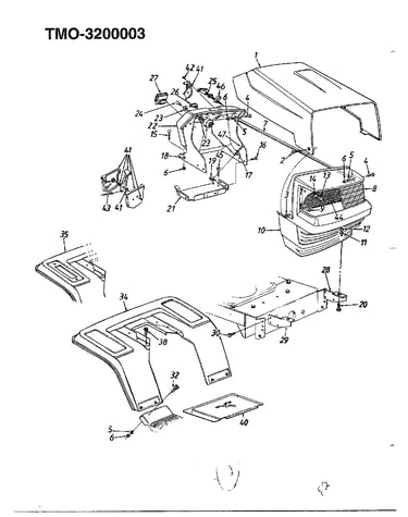 14hp 42" tractor/optional equipment