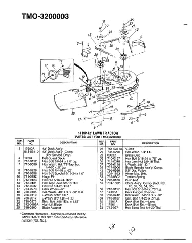 14hp 42" lawn tractor