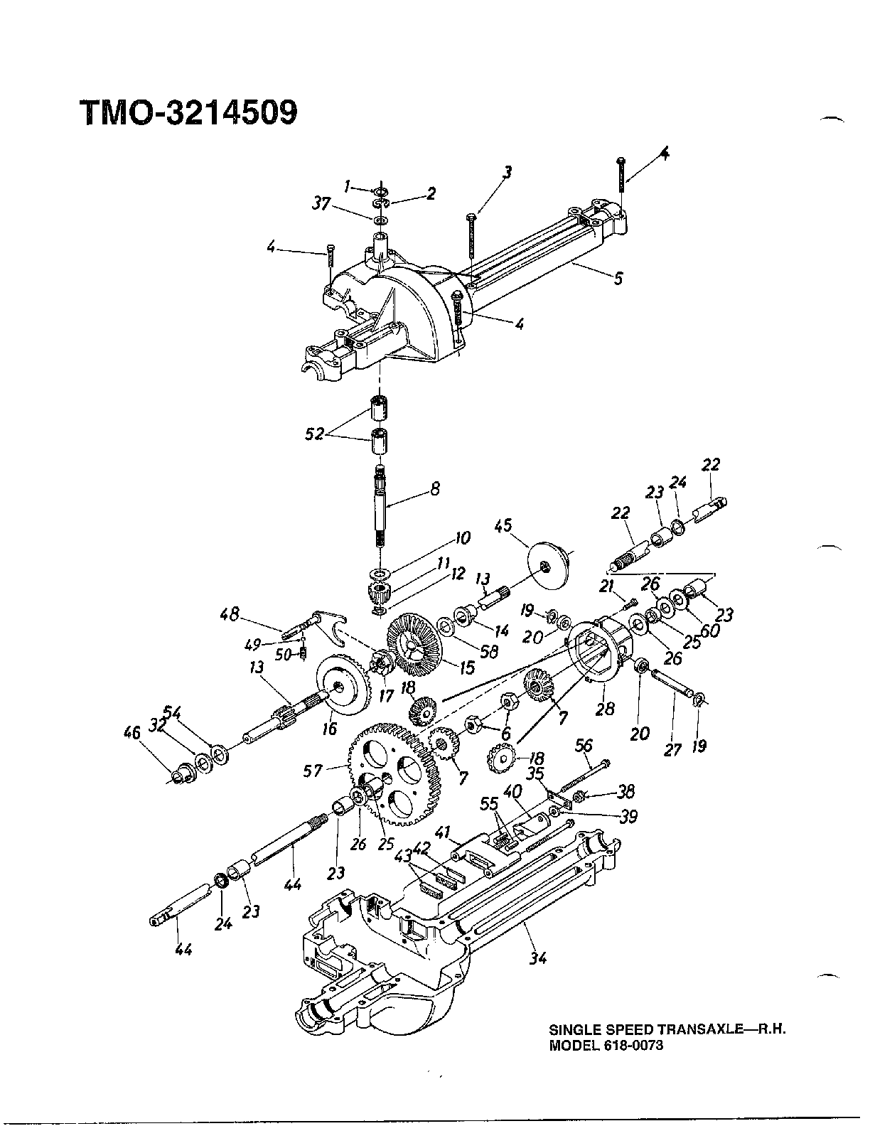 SINGLE SPEED TRANSAXLE