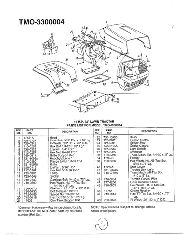 42" lawn tractor