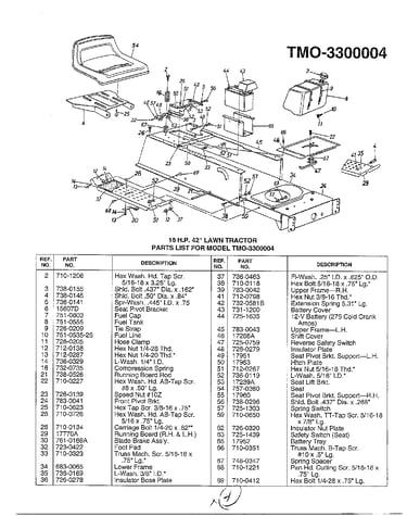 42" lawn tractor page 2