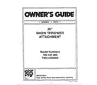 MTD 3384806 36" snow thrower attachment diagram