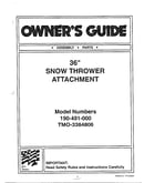 36" snow thrower attachment