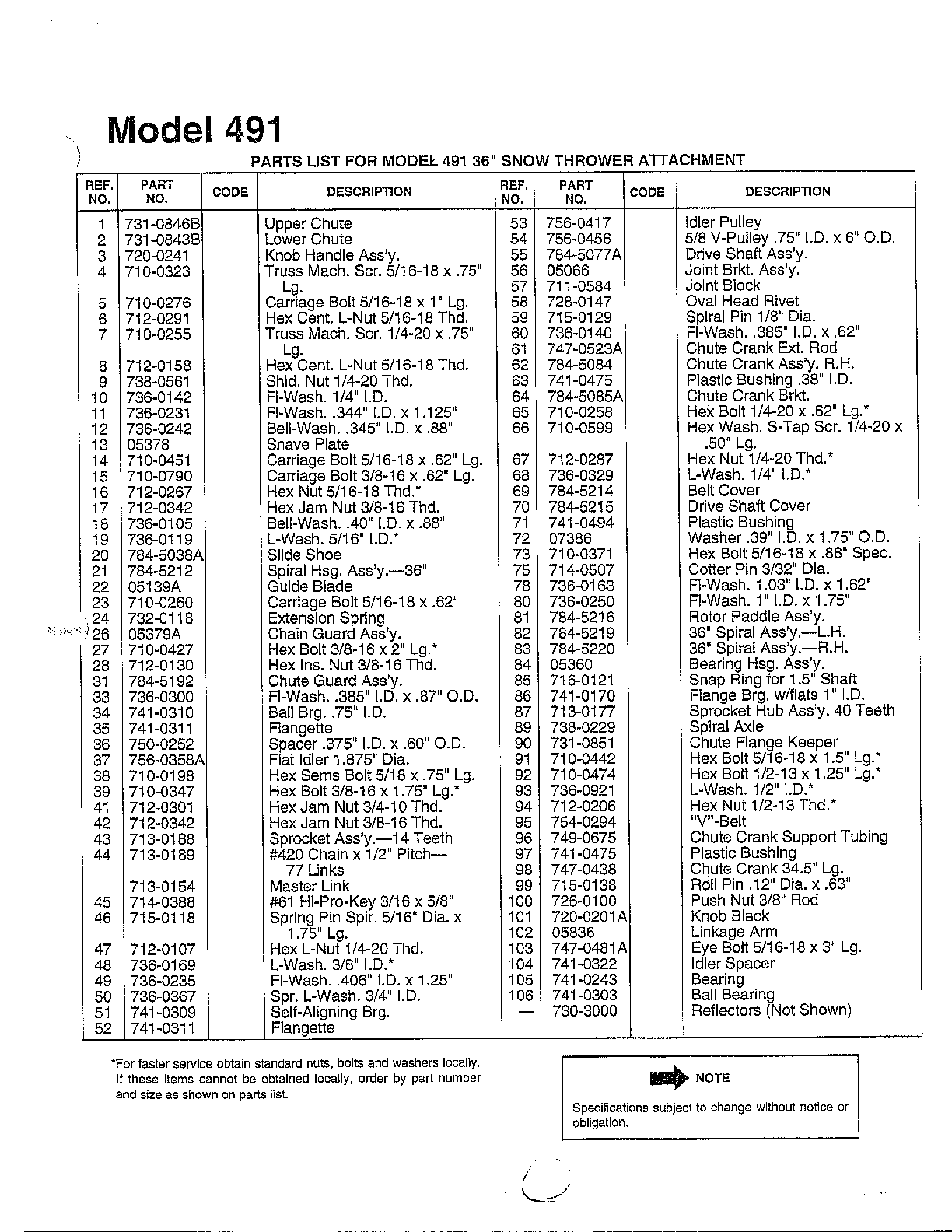 36" snow thrower attachment page 3