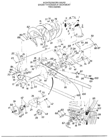 Snow thrower attachment