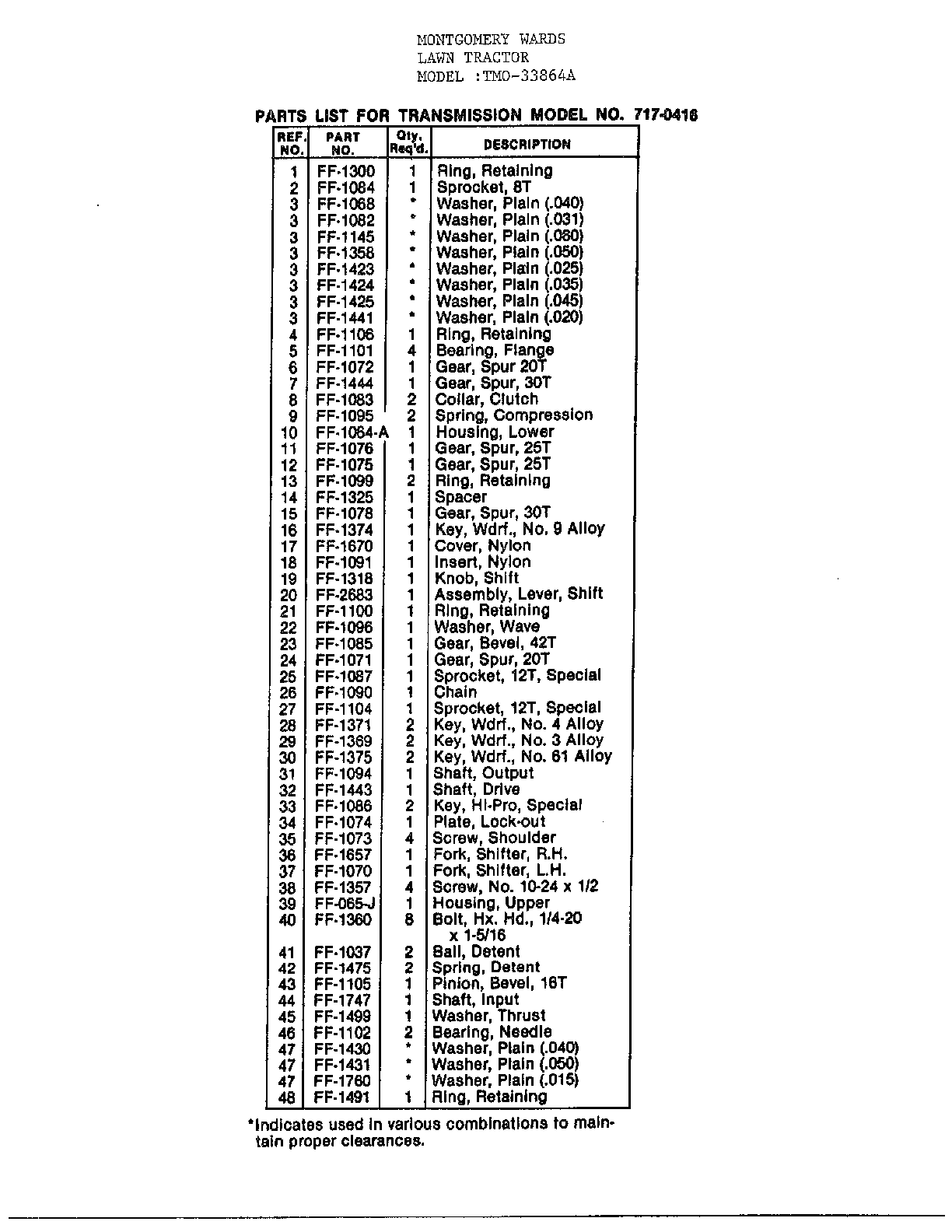 3 SPEED FOOTE TRANSMISSION Page 2