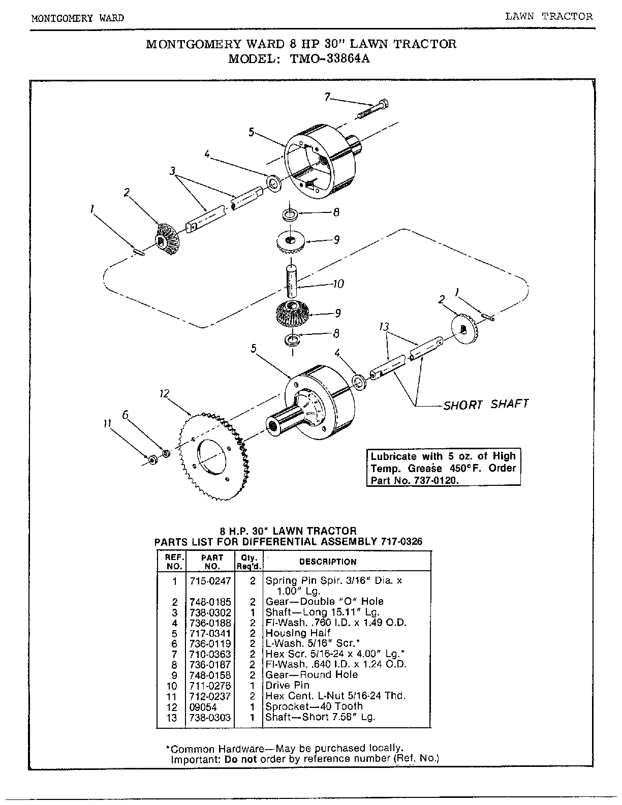 8 HP 30" DIFFERENTIAL