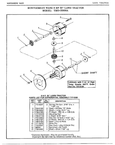 8 hp 30" differential