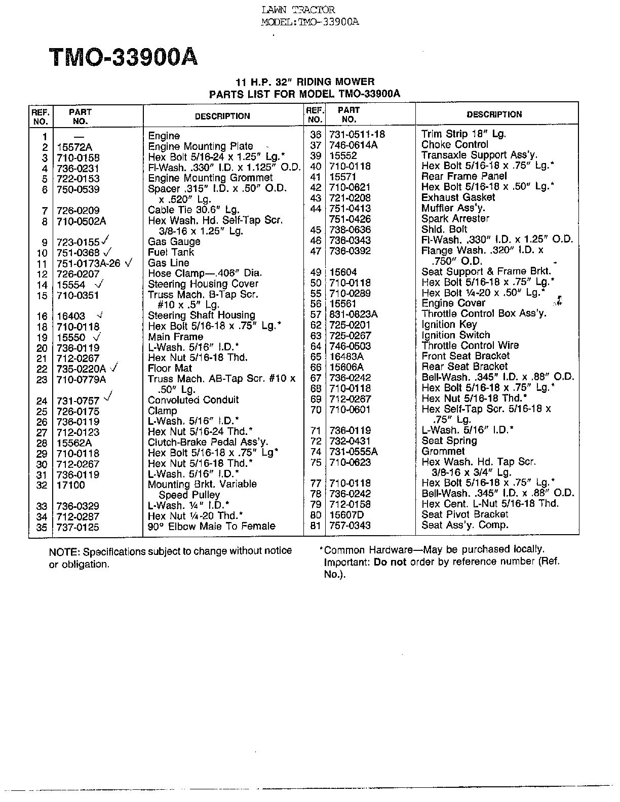 SEAT, CASE AND ENGINE Page 2