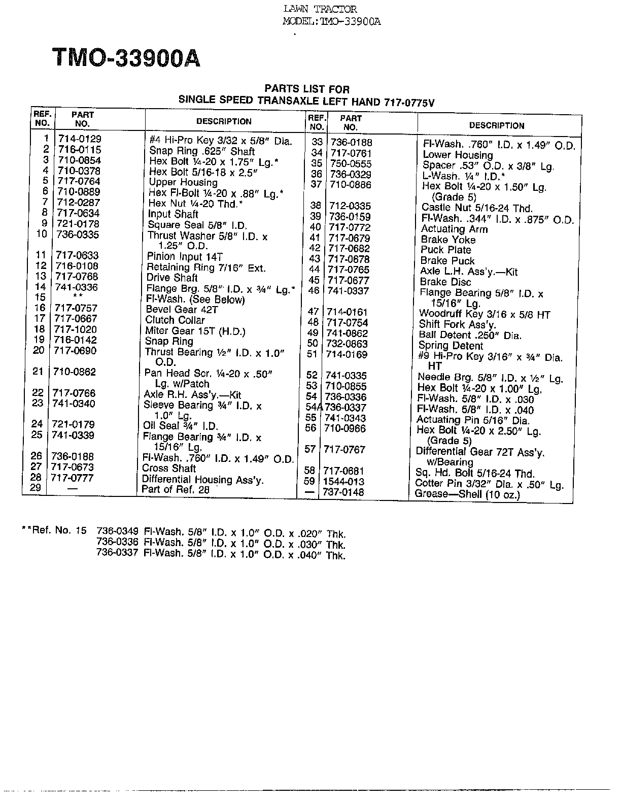 SINGLE SPEED TRANSAXLE-LH Page 2