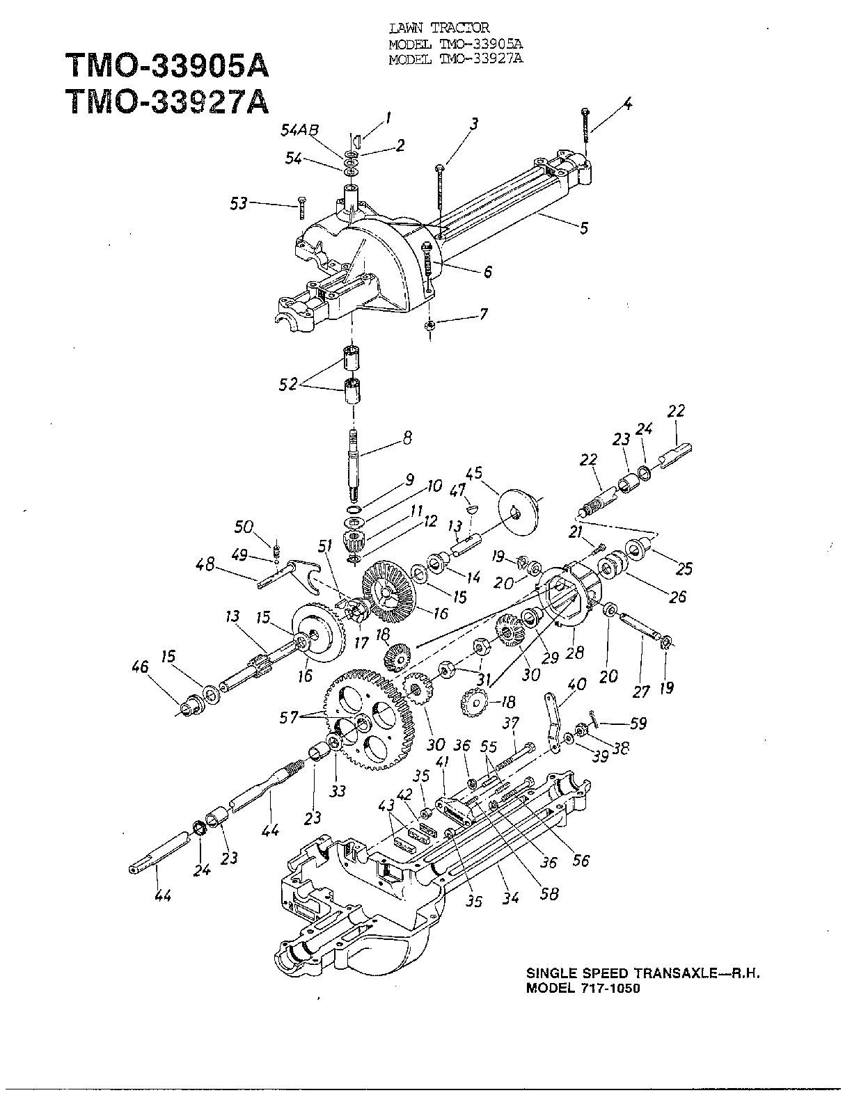 Single speed transaxle/accessories