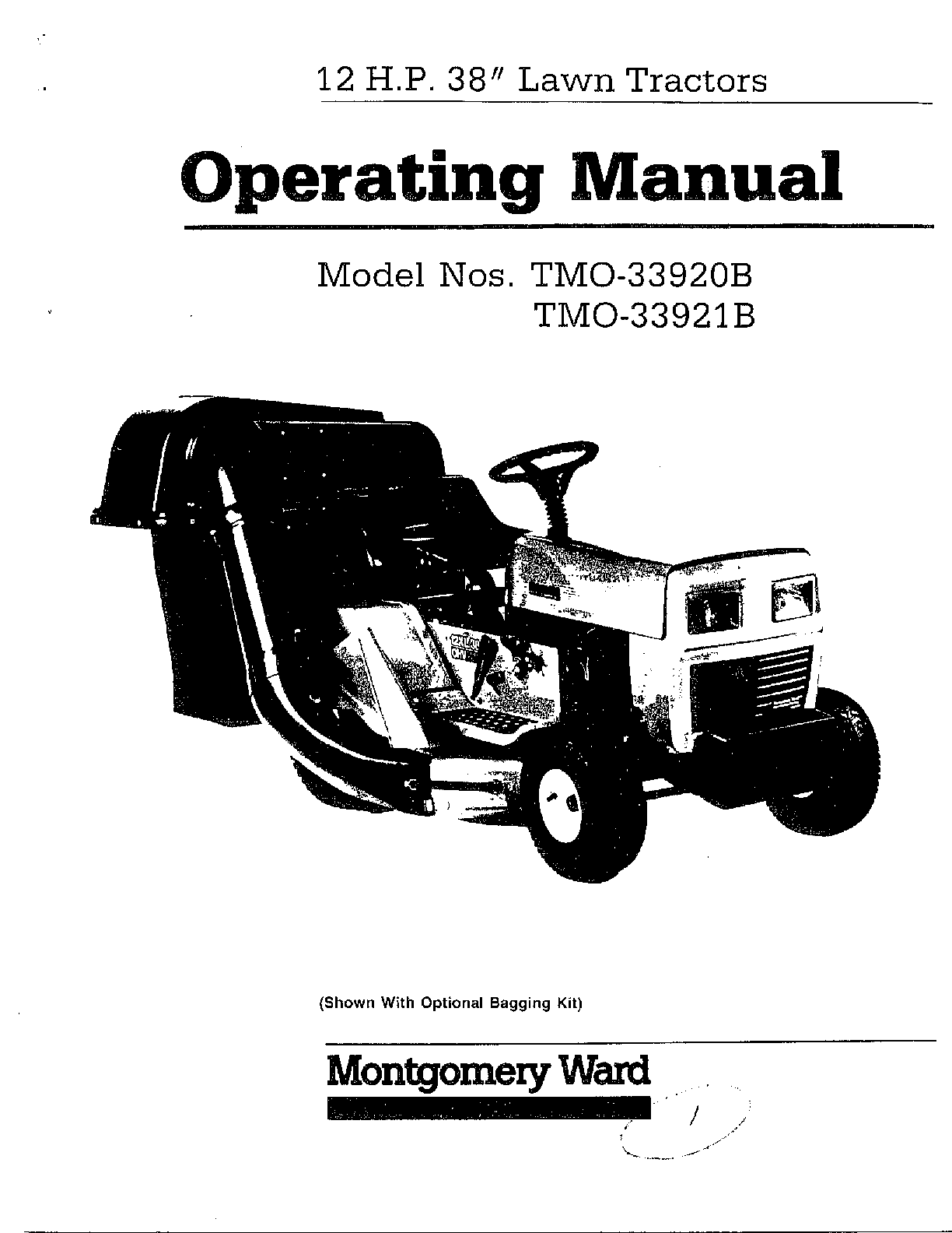 12hp/38" lawn tractor