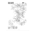MTD 33920B 12hp/38" tractor/wheel chart diagram
