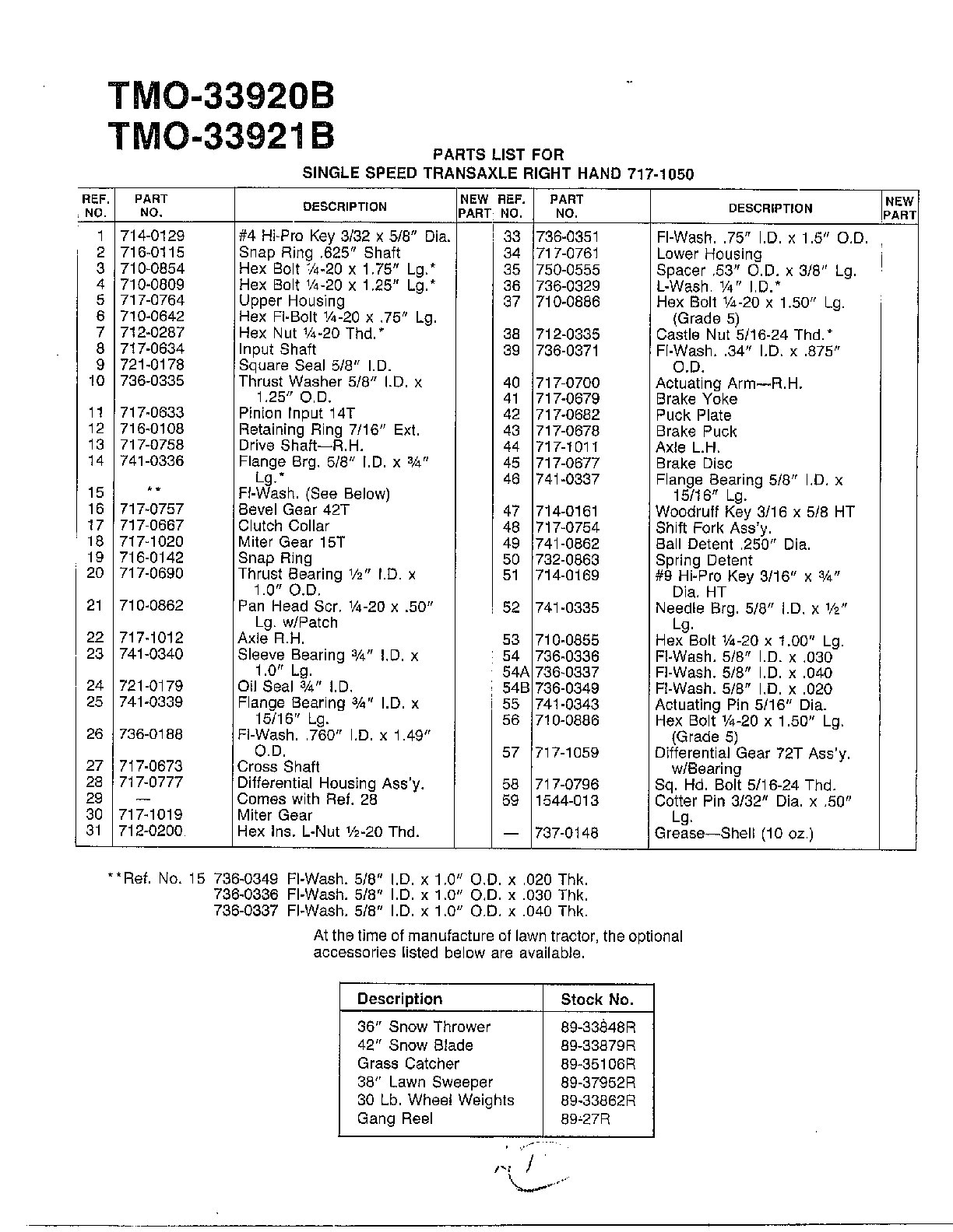 Single speed transaxle rh page 2
