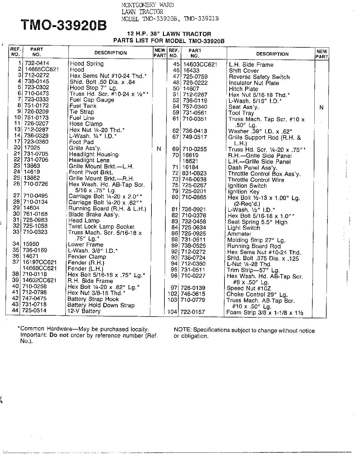 12hp 38" lawn tractor page 2