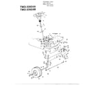 MTD 33924B 12hp 38" lawn tractor/wheel chart diagram