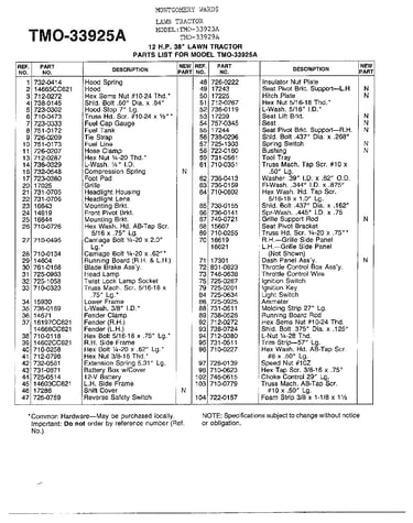 12hp/38" lawn tractor page 2