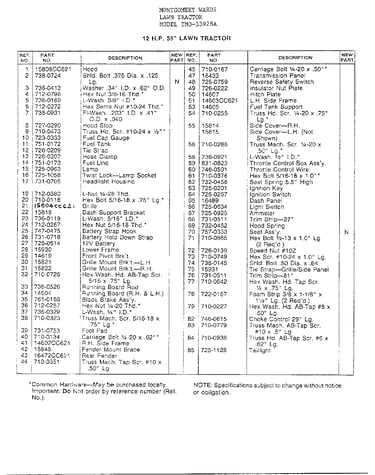 12hp 38" lawn tractor page 2