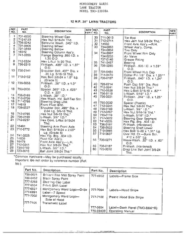 12hp 38" lawn tractors page 2